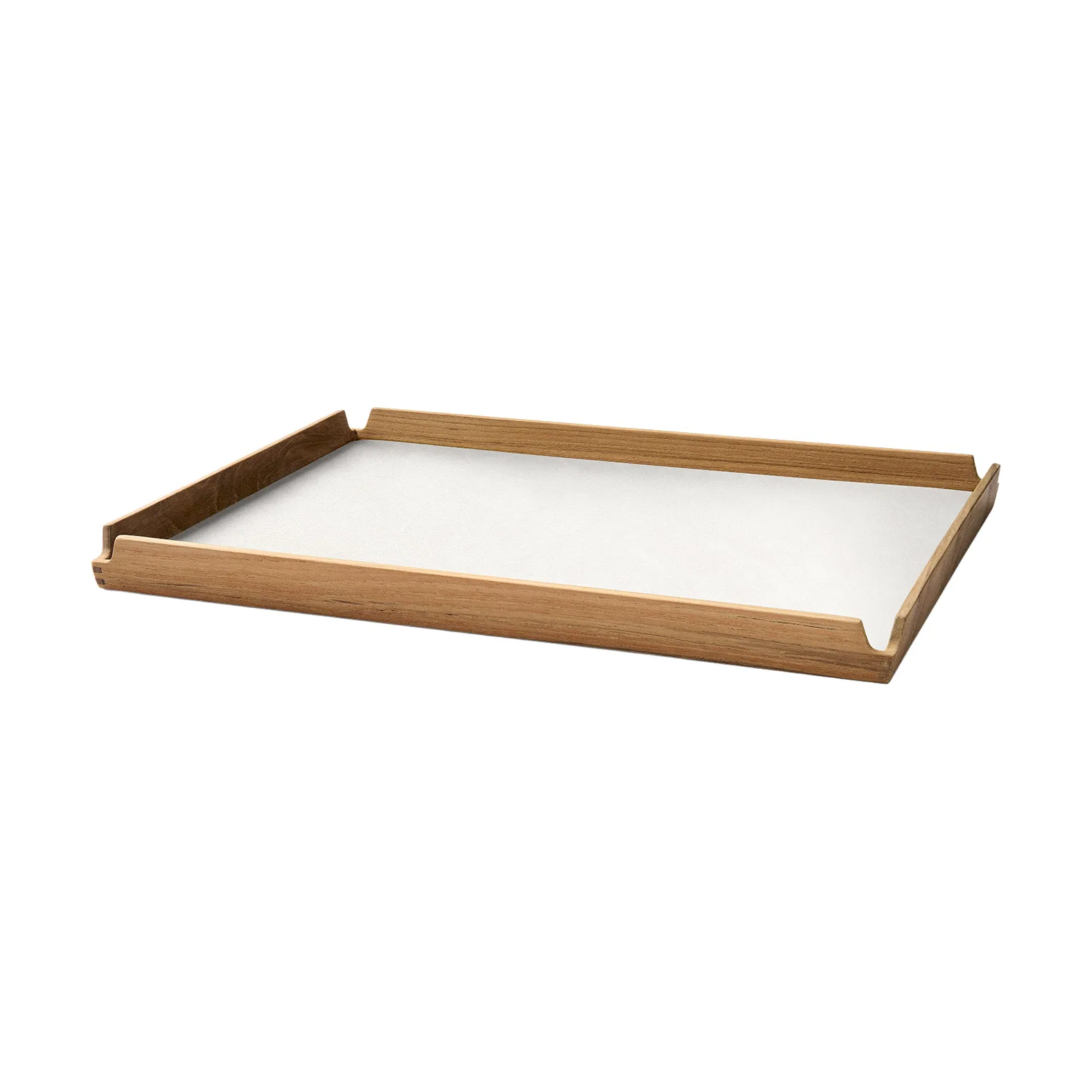 LIND DNA Airy teakbakke square L Nupo pure white