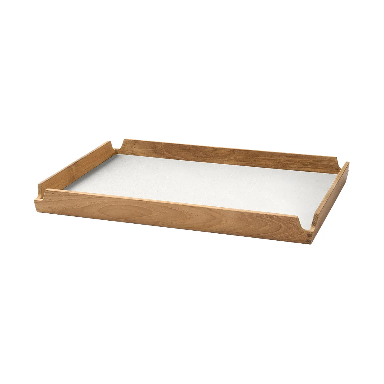 LIND DNA Airy teakbakke square M Nupo pure white