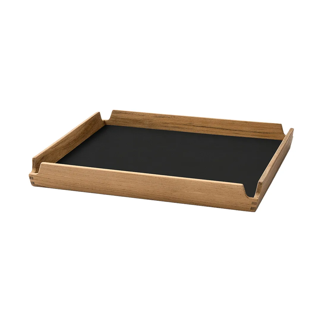 LIND DNA Airy teakbakke square s Nupo black ink