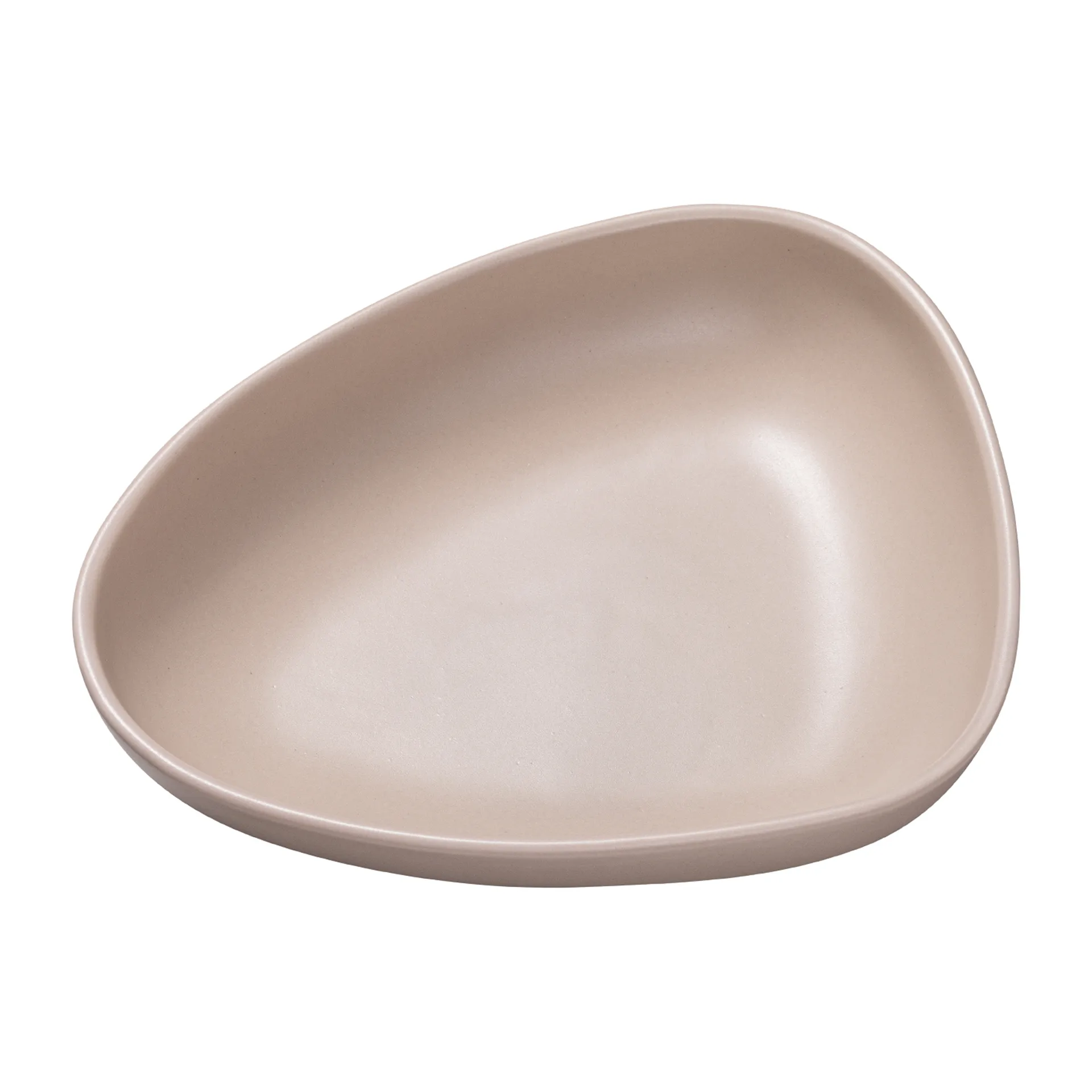 LIND DNA Curve Stoneware djup tallrik 19x22 cm Sand