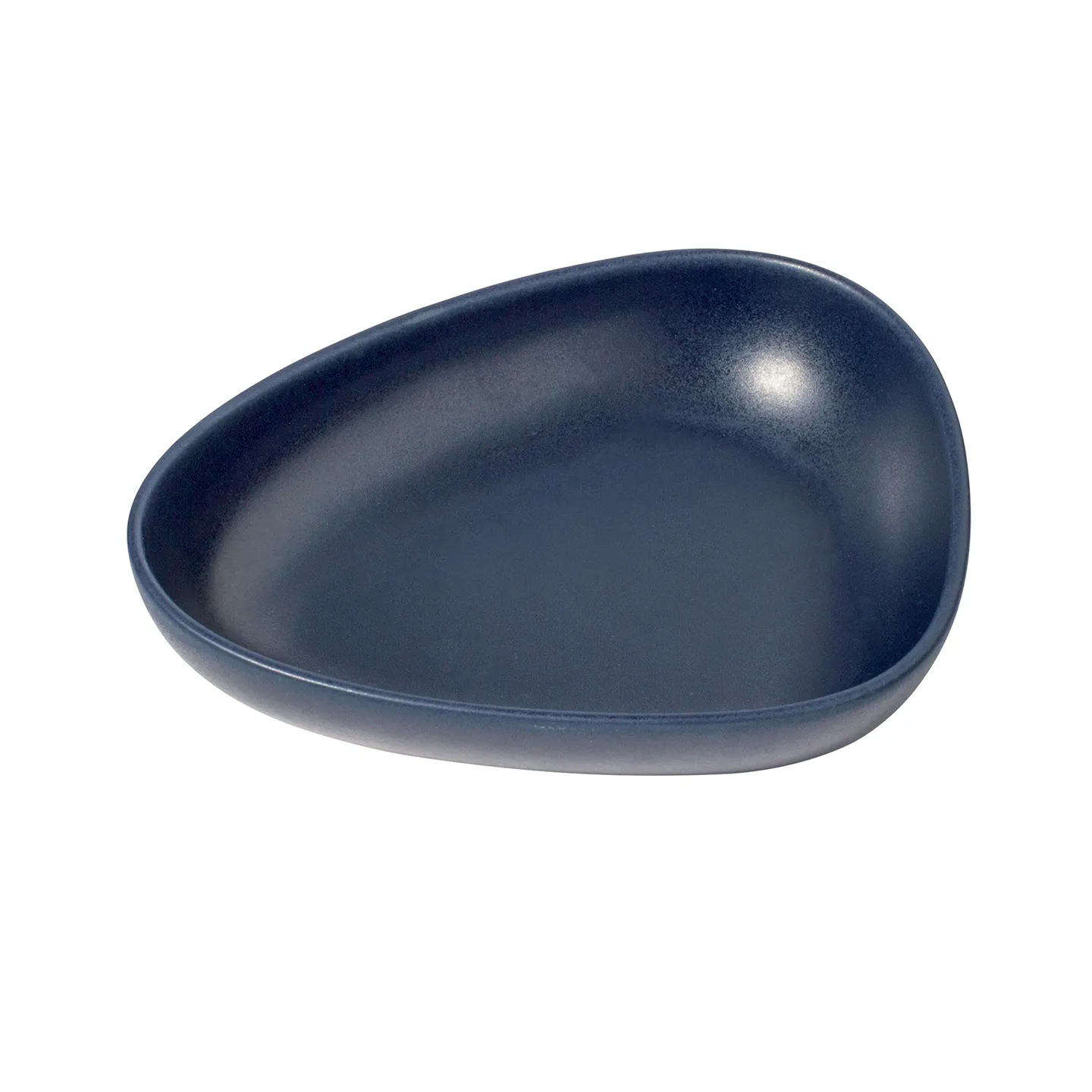 LIND DNA Curve Stoneware dyb tallerken 19x22 cm Navy Blue