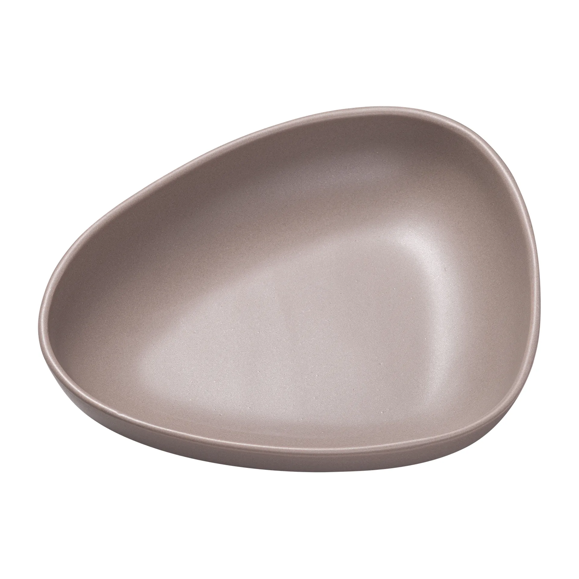 LIND DNA Curve Stoneware dyb tallerken 19x22 cm Warm Grey billede