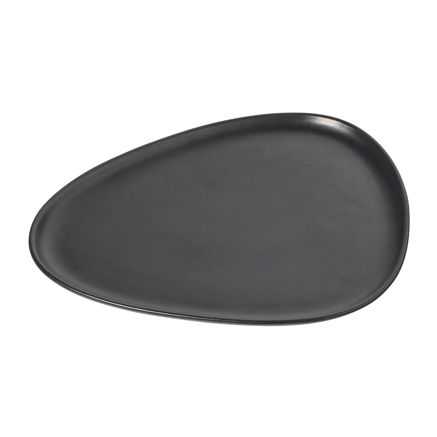LIND DNA Curve Stoneware tallerken 26x30 cm Black