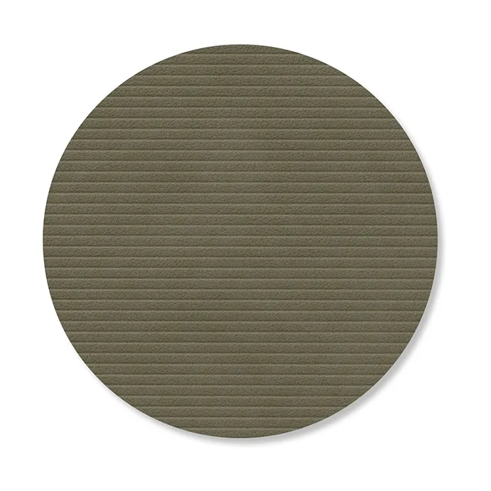 LIND DNA Dessous de verre en velours côtelé Army green, circle
