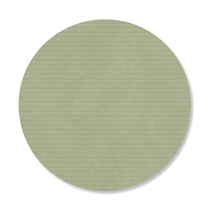 LIND DNA Dessous de verre en velours côtelé Olive green, circle