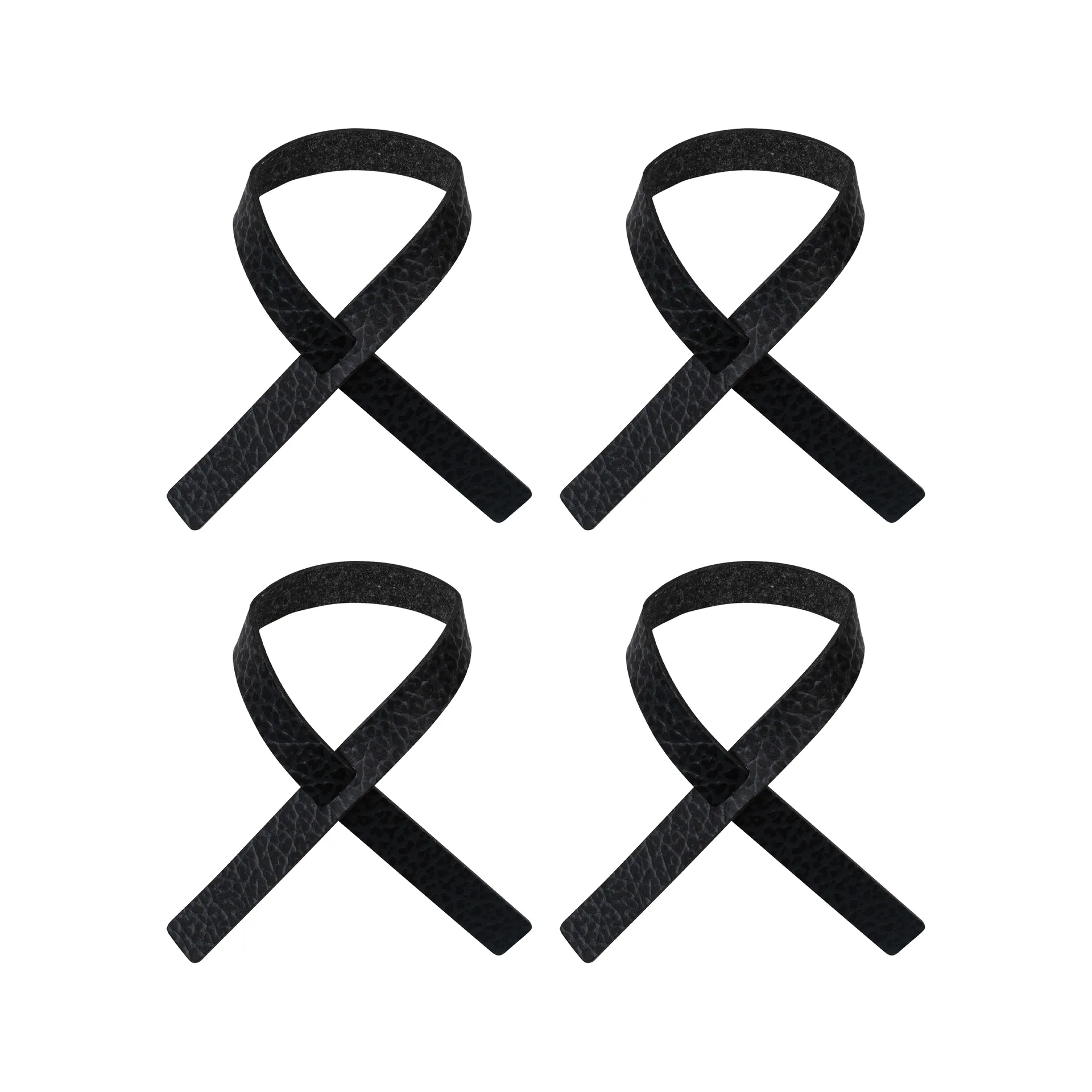 LIND DNA Loop servietringe 4-pak Sort antracit