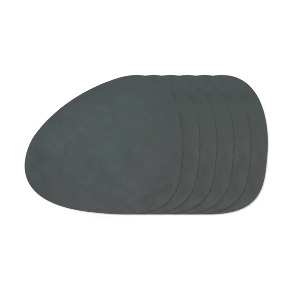 Nupo Curve bordstablettset, Anthracite, 6-pack