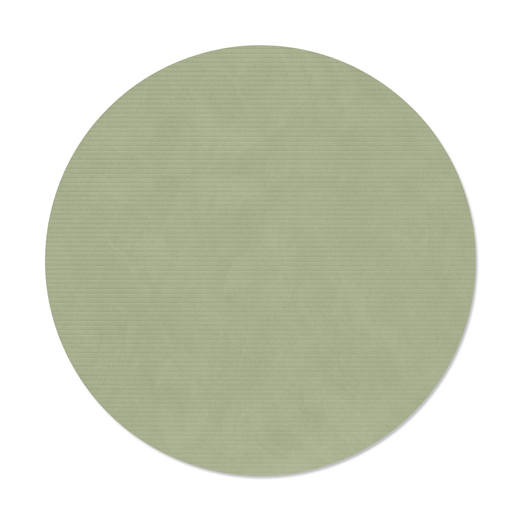 LIND DNA Set de table Corduroy Olive green, circle, L