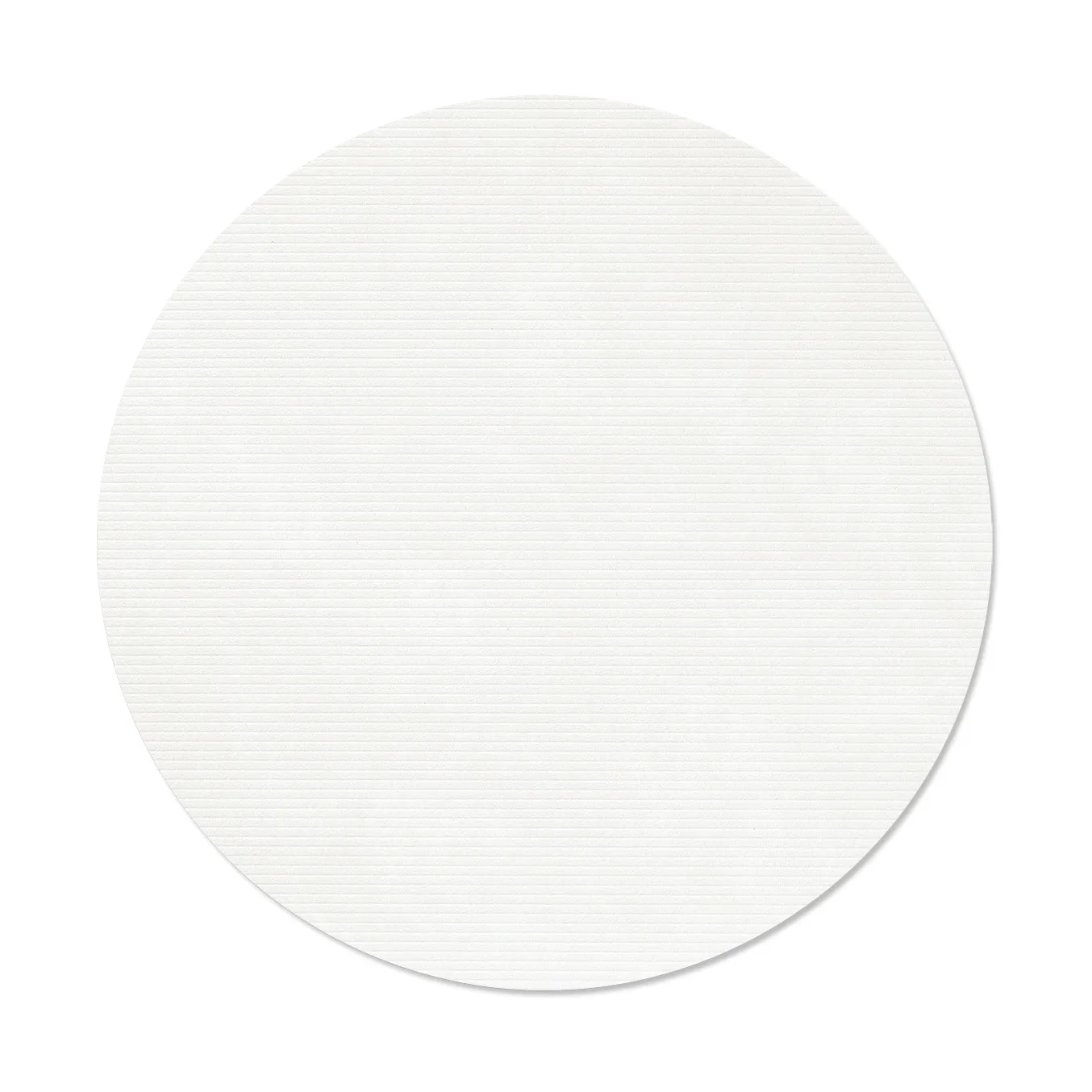 LIND DNA Set de table Corduroy Pure white, circle, L