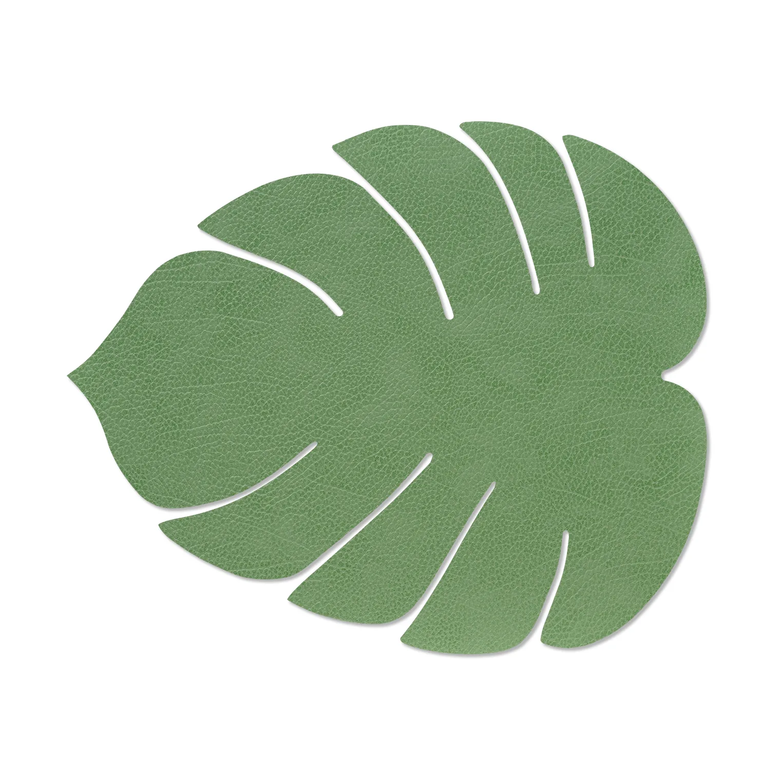 LIND DNA Set de table Monstera Leaf Hippo L Forest green
