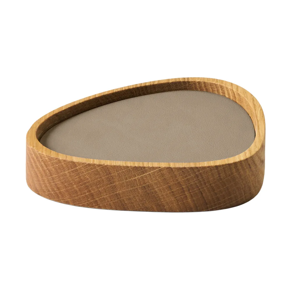 LIND DNA Wood Box glasbrikker sæt Nature-oak, curve, S, Nupo clay brown, 9 dele