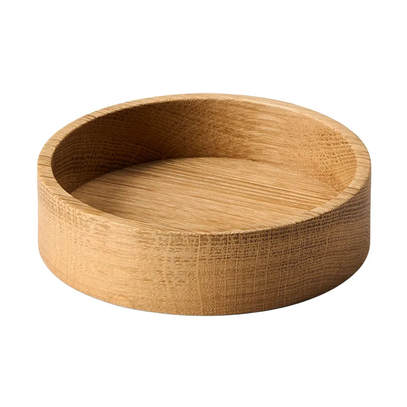 LIND DNA Wood Box opbevaring til glasbrikker Nature-oak, circle, S