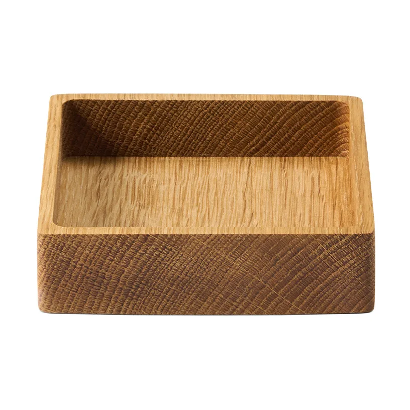 LIND DNA Wood Box opbevaring til glasbrikker Nature-oak, square, S