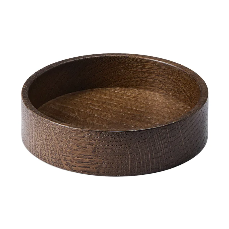 LIND DNA Wood Box opbevaring til glasbrikker Smoked-oak, circle, S