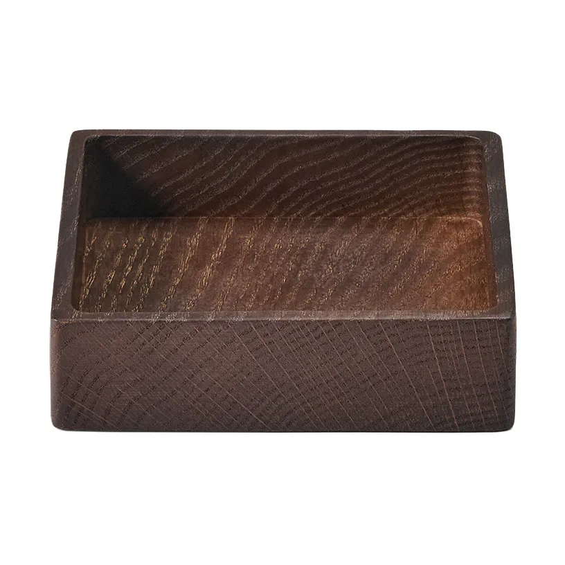 LIND DNA Wood Box opbevaring til glasbrikker Smoked-oak, square, S