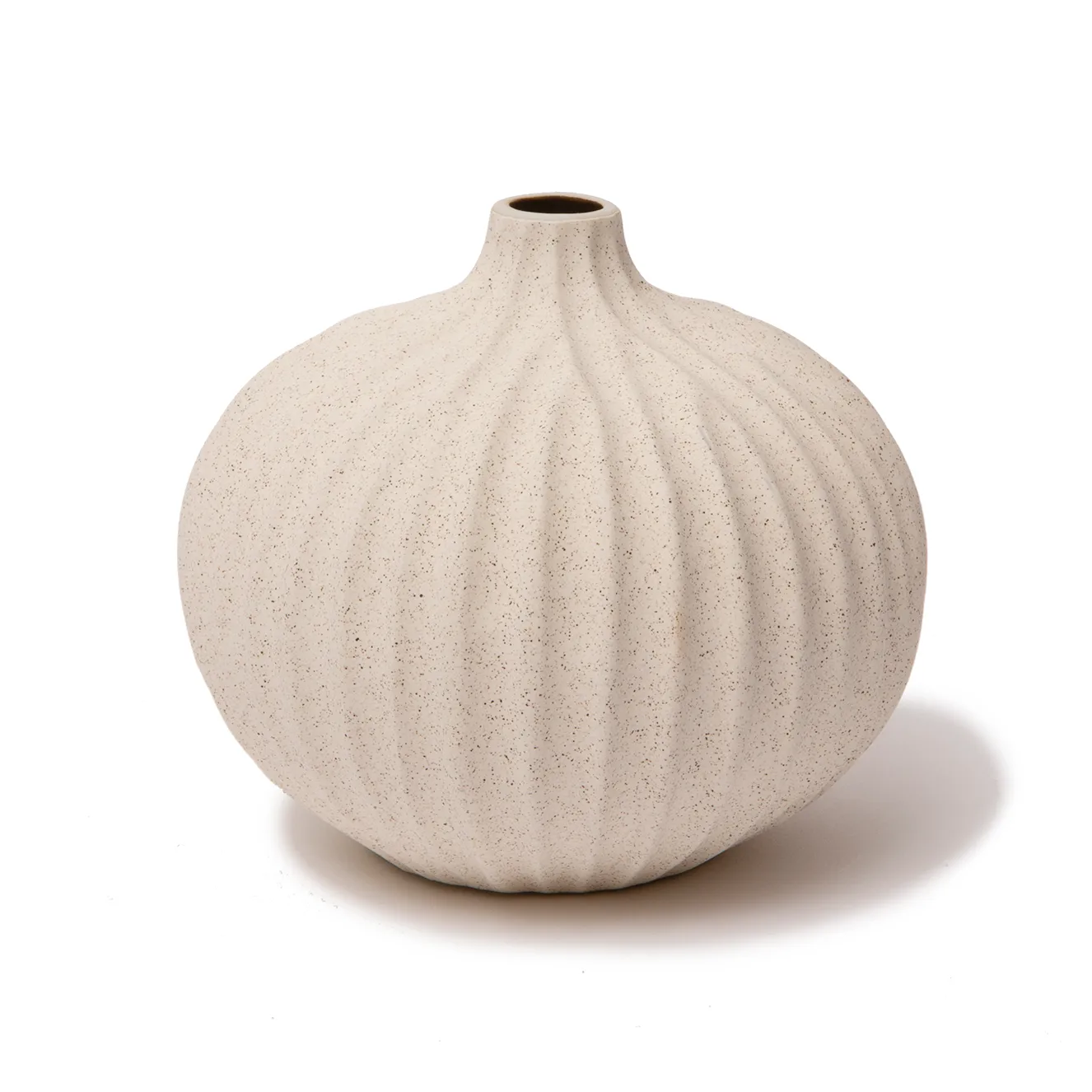 Lindform Vase Bari Sand white light deep line, L