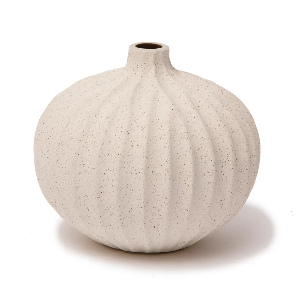 Lindform Vase Bari Sand white light deep line, M