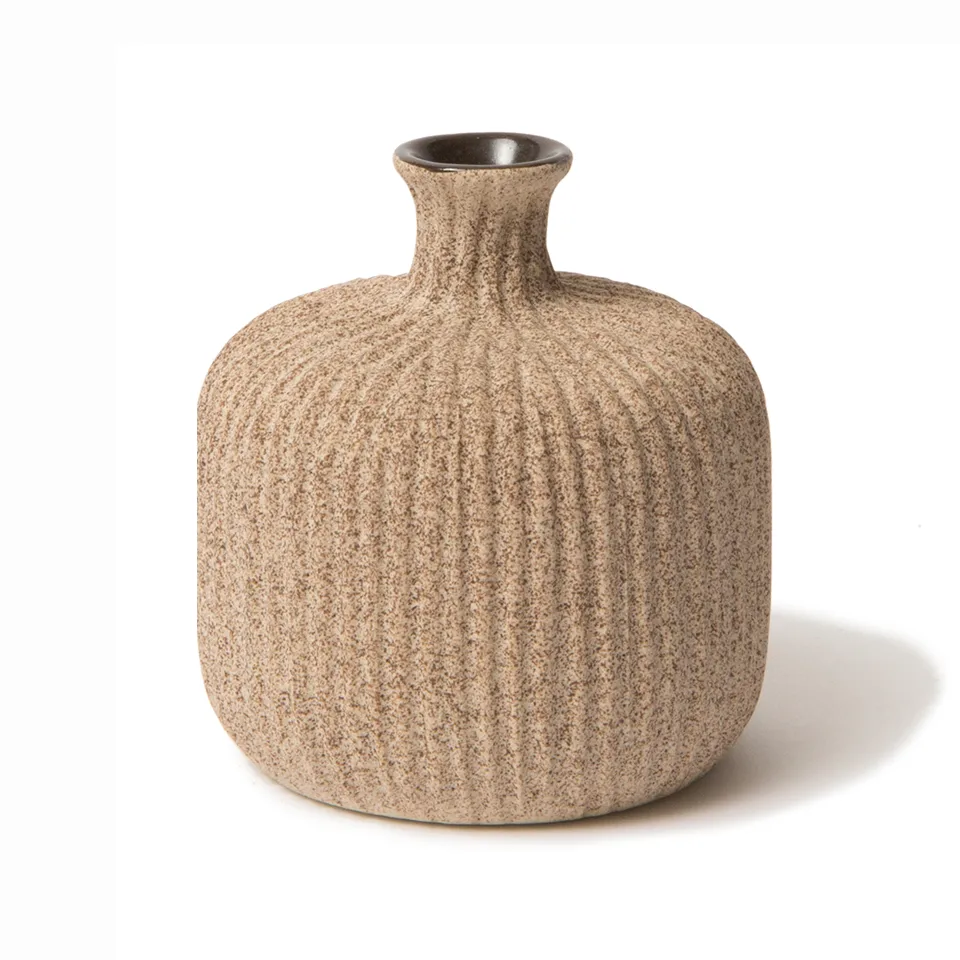 Lindform Vase Bottle Sand medium stripe, small