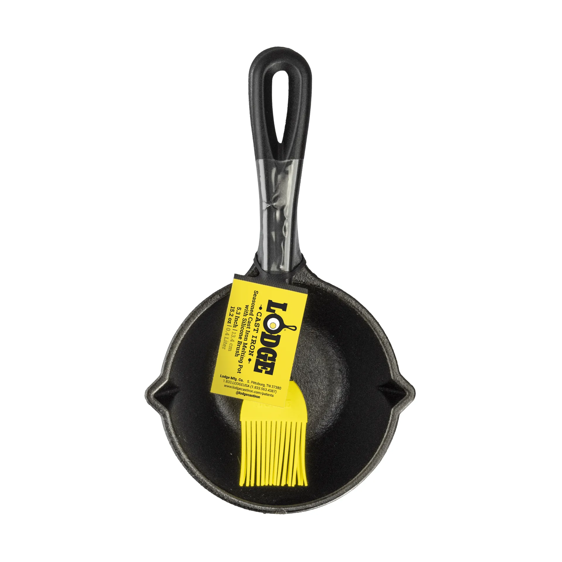 Lodge Saucekasserolle med silikonebørste Støbejern, 23 cm