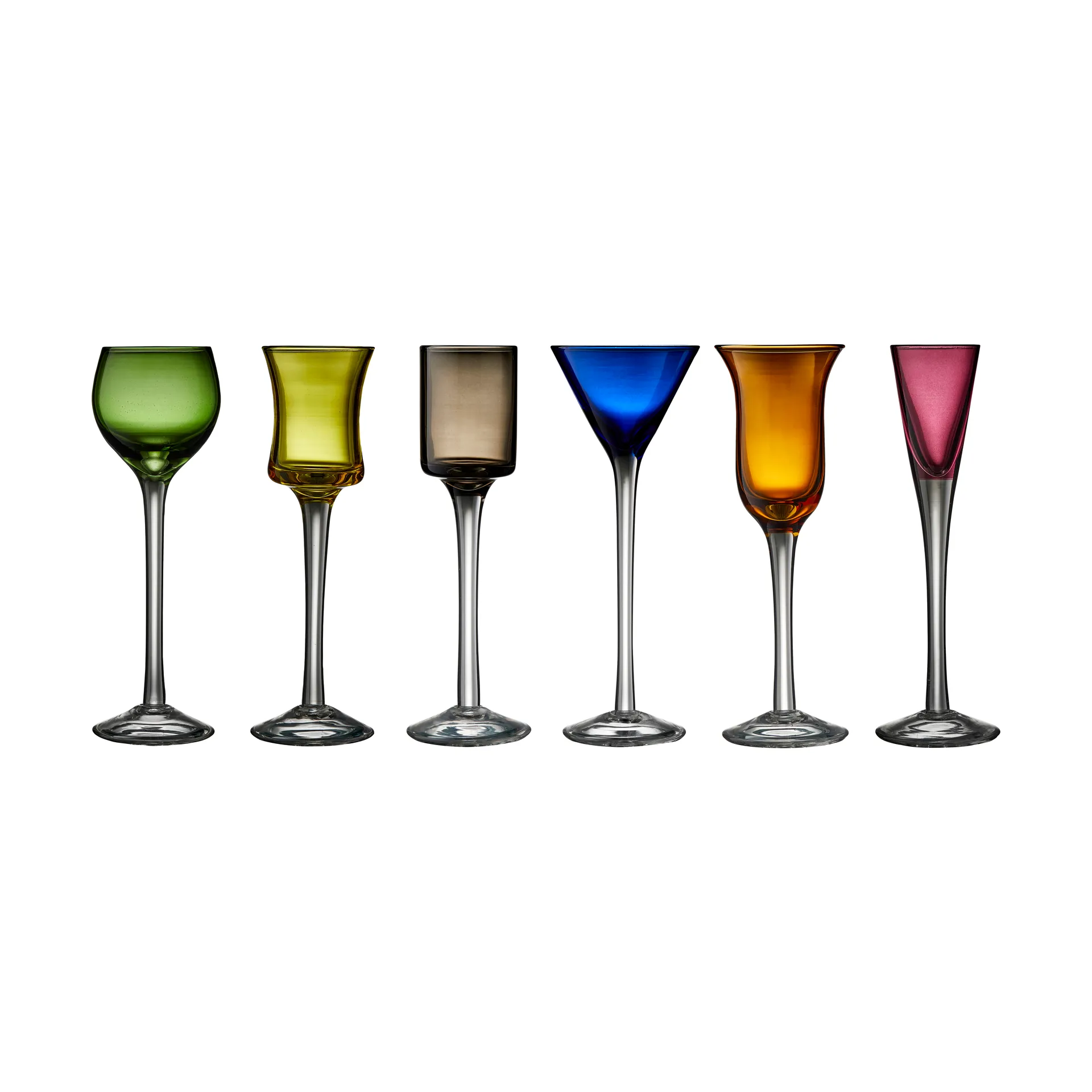 Lyngby Glas Lyngby Glass snapsglass 2,5&ndash;5 cl 6 deler Mix