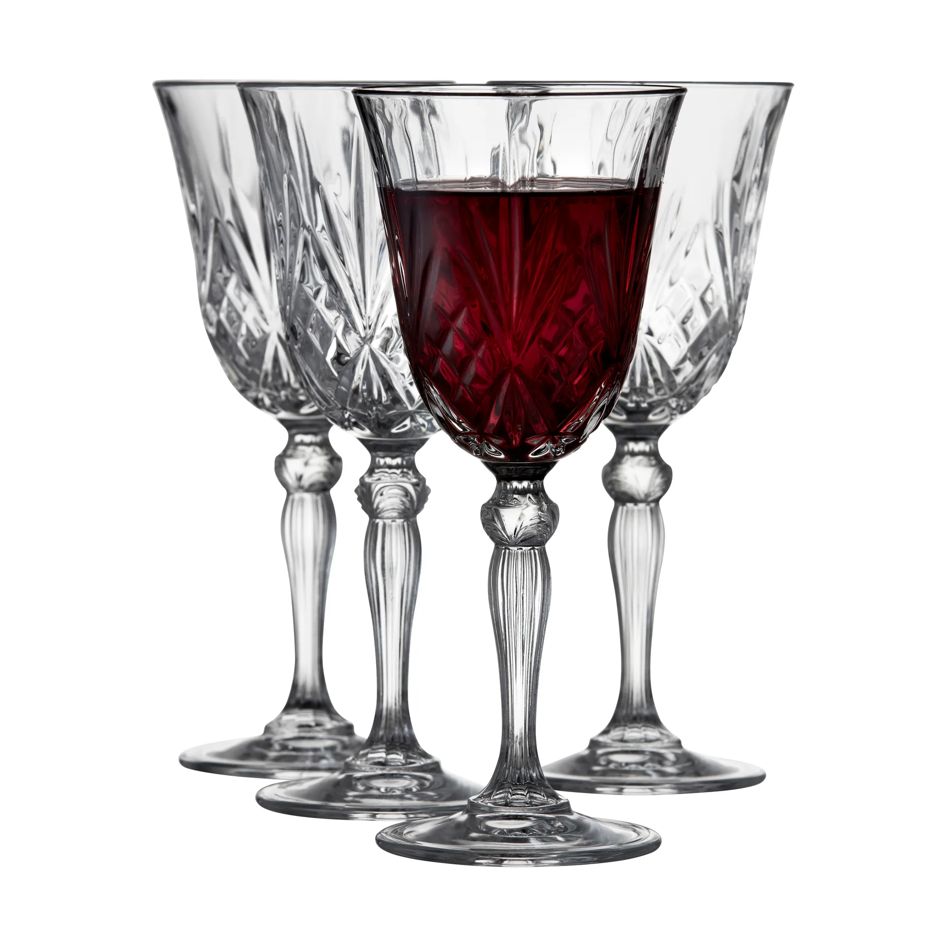 Lyngby Glas - Crystal Clear Melodia Red Wine Glass 27 cl - Set of 4 (916098)