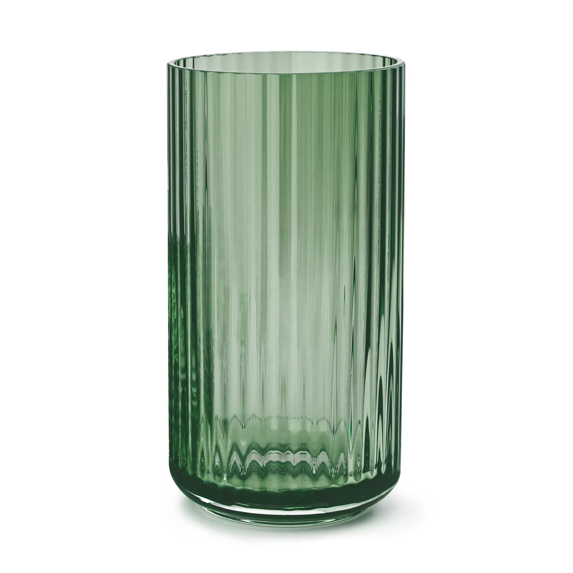Lyngby Porcelæn - Lyngbyvase H20 copenhagen green mundblæst glas