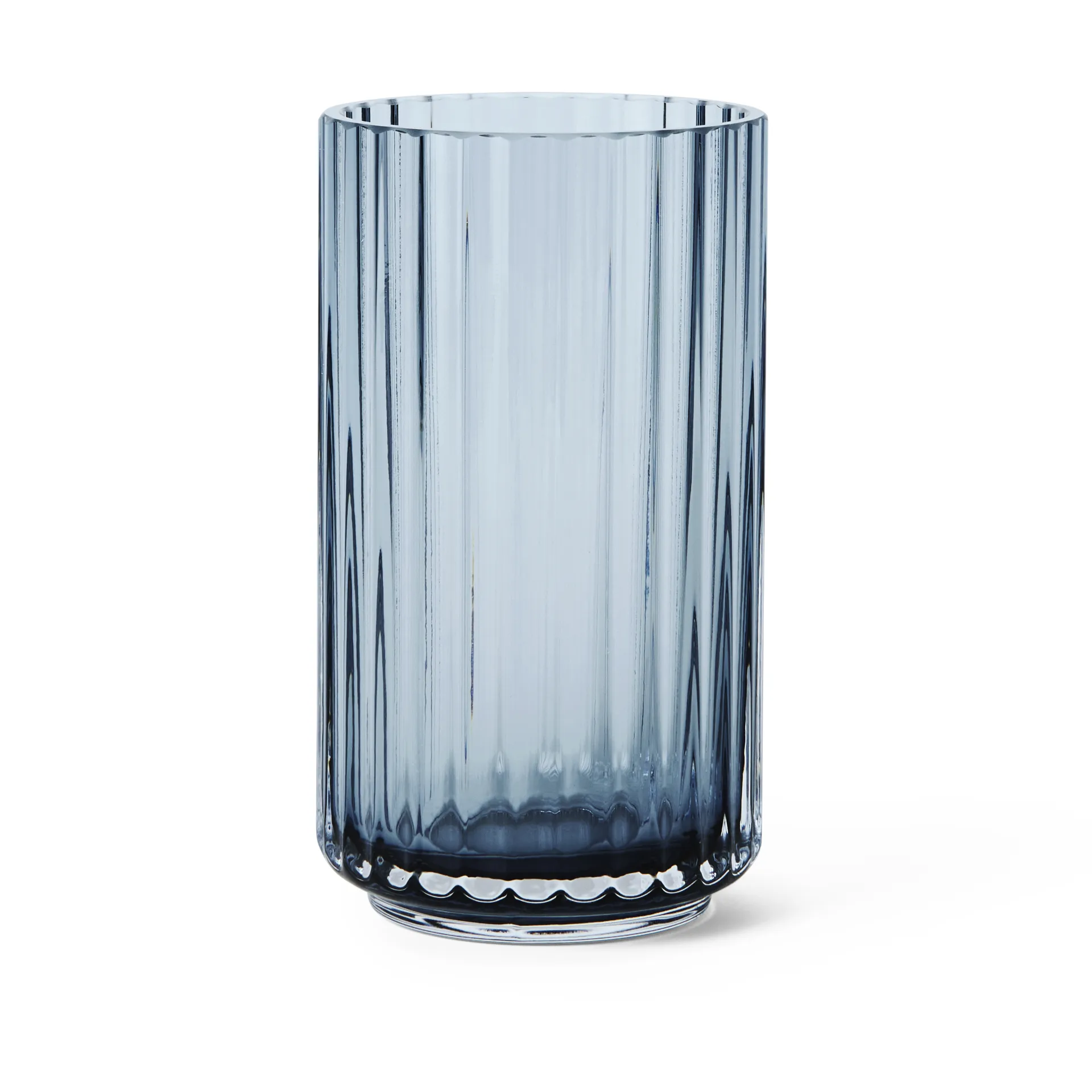 Lyngby Porcel&aelig;n Lyngby vase glas midnatsbl&aring; 12,5 cm