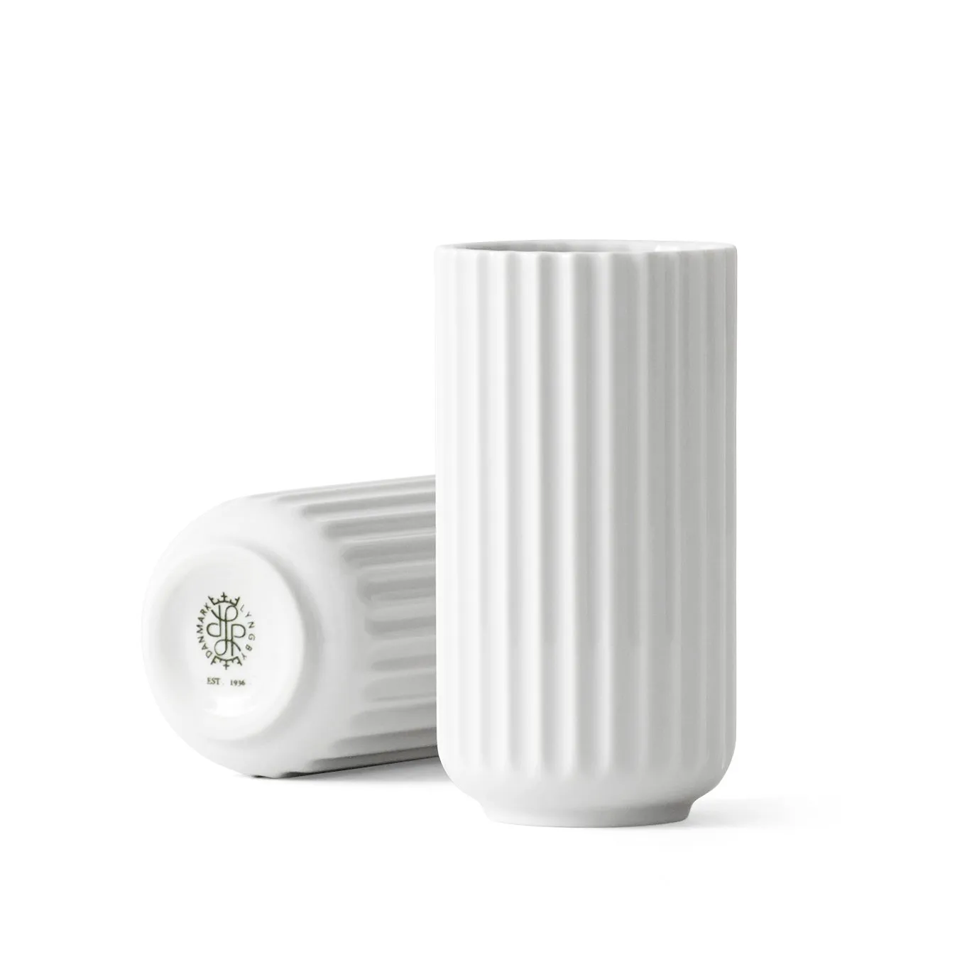 Lyngby Porcelæn - Lyngby Vase H10.5 hvid porcelæn
