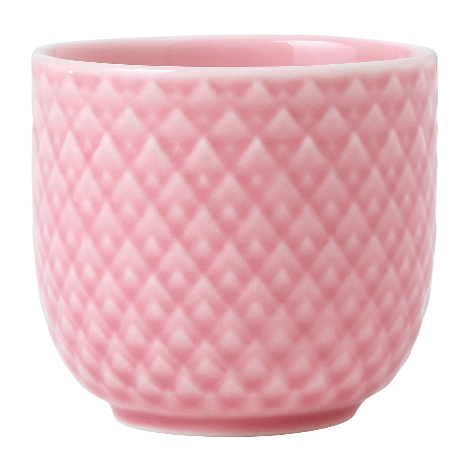 Lyngby Porcelæn - Rhombe Æggebæger, Ø 5 cm, rosa