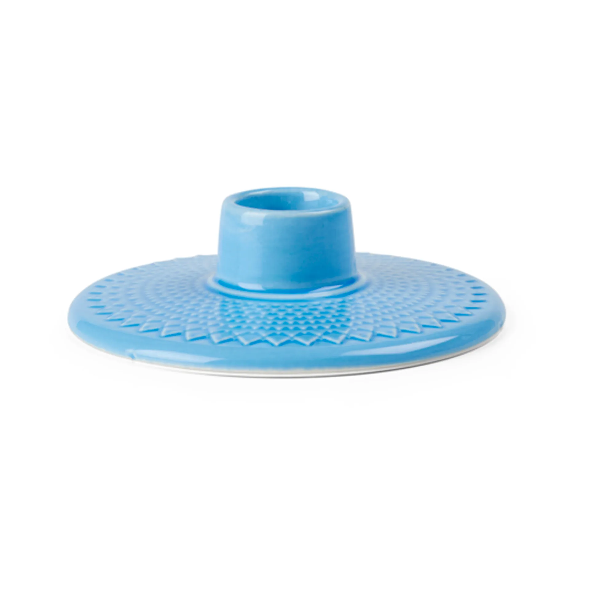 Lyngby Porcelæn - Rhombe Color Kronelysestage H3 cm blå