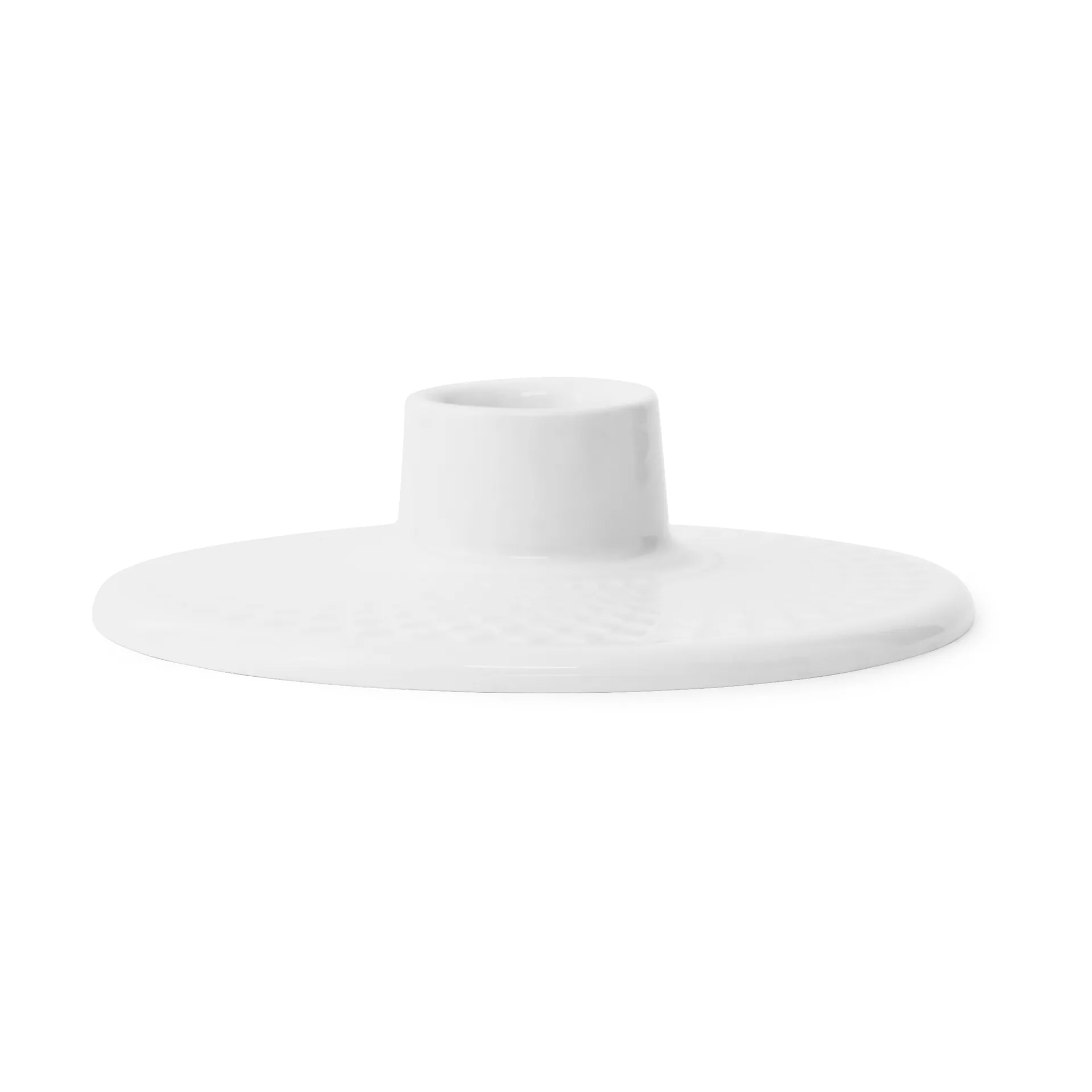 Lyngby Porcel&aelig;n Rhombe lysestake 3 cm Hvit