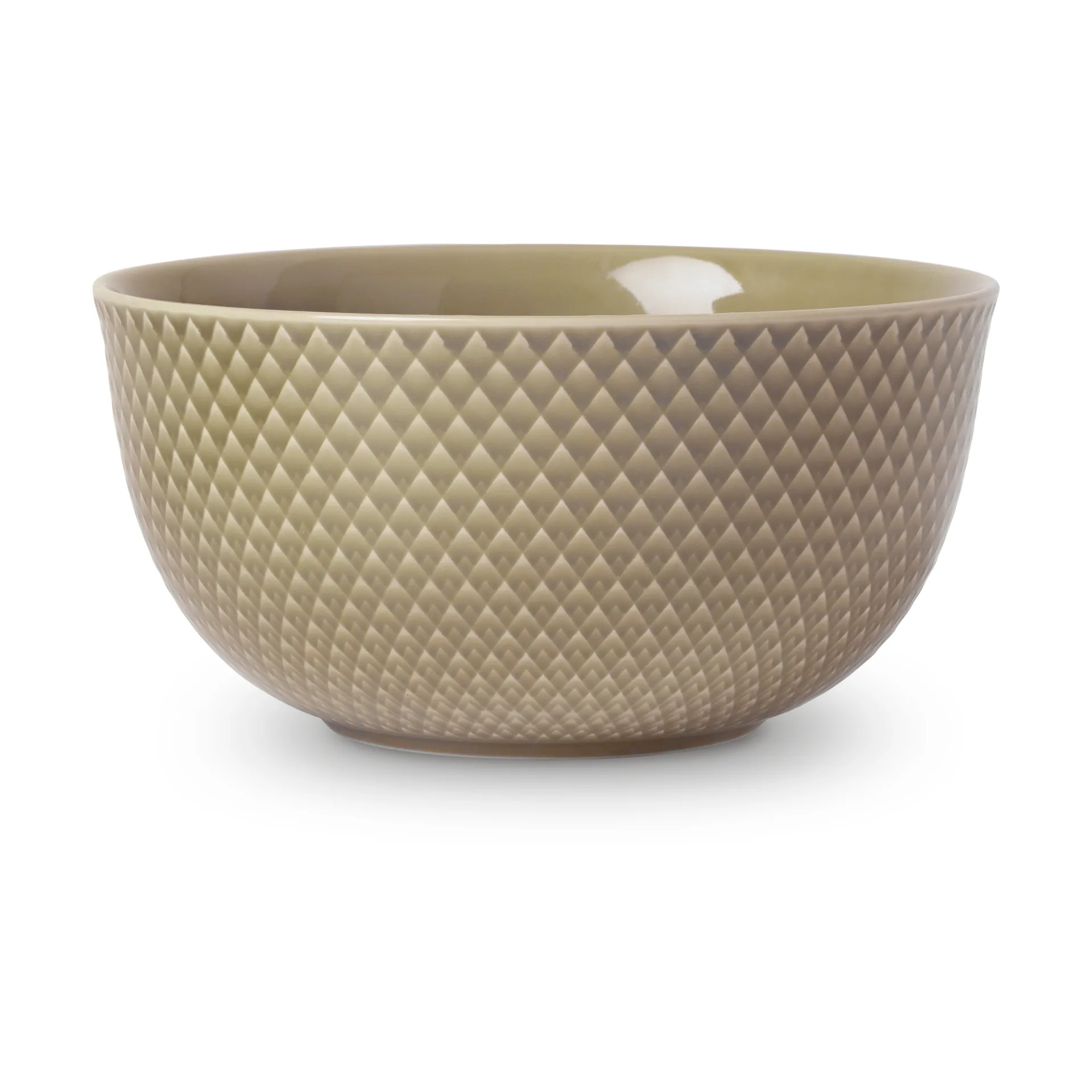 Lyngby Porcelæn - Rhombe Earth Serveringsskål Ø17.5 cm brun, clay