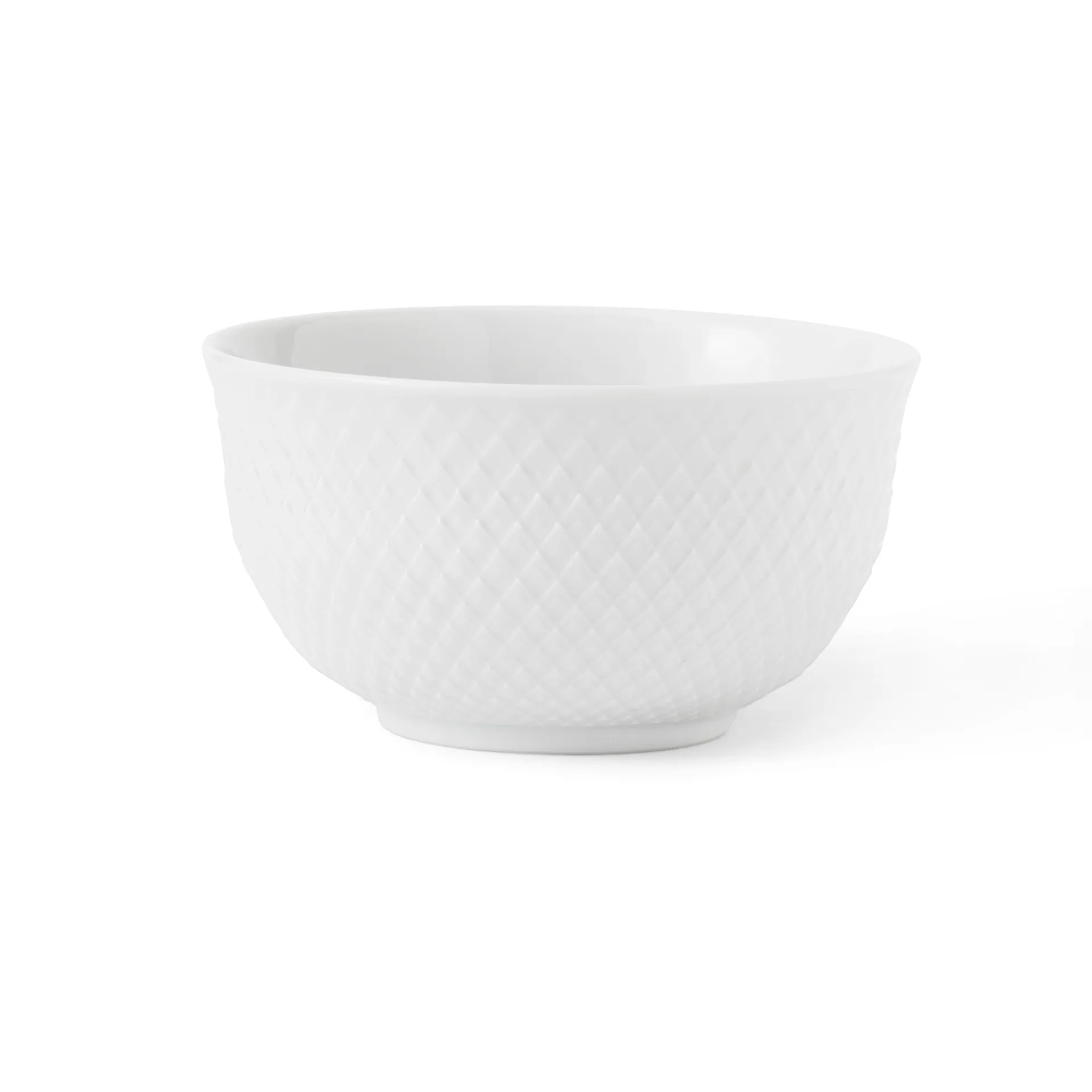 Lyngby Porcel&aelig;n Rhombe sk&aring;l &Oslash;11 cm Vit