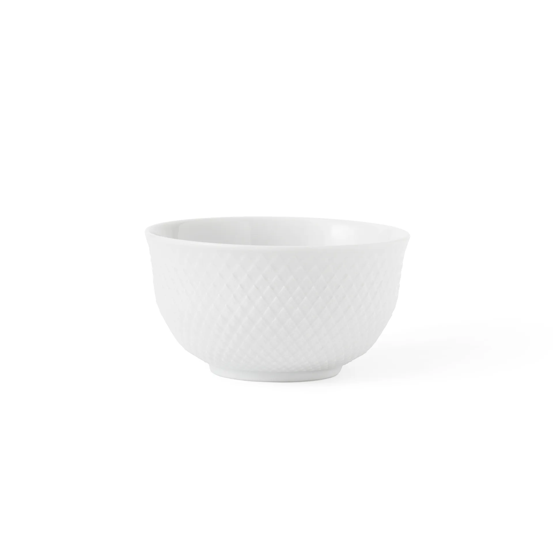 Lyngby Porcelæn - Rhombe Skål Ø13 cm hvid porcelæn