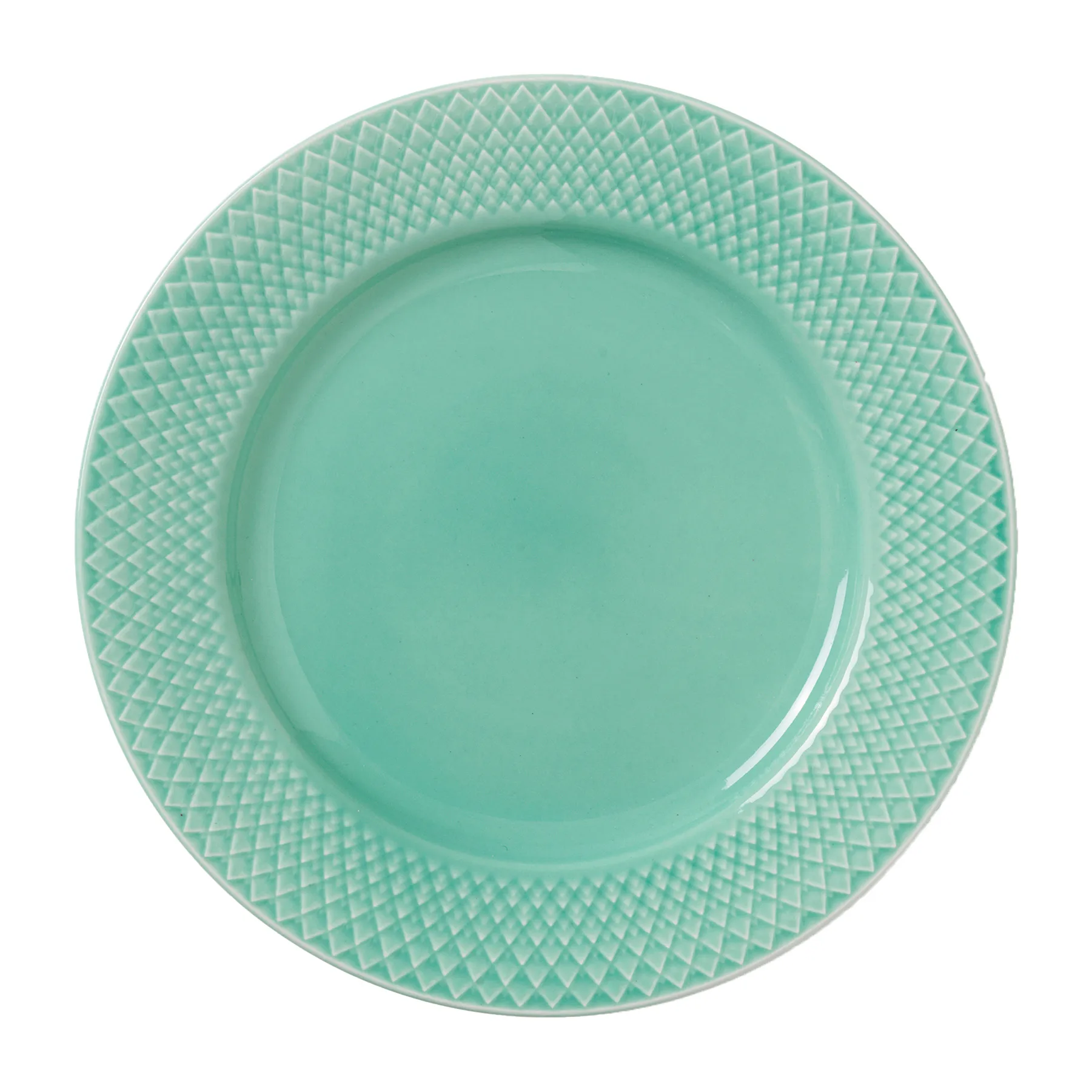 Lyngby Porcelæn - Rhombe Color Frokosttallerken 21 Cm - Aqua