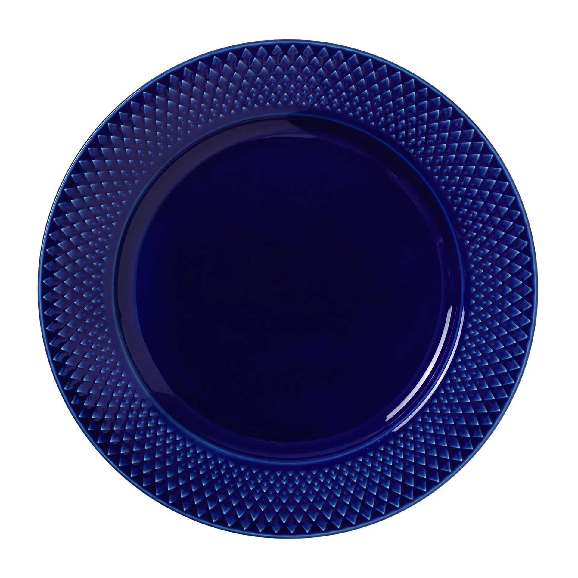 Lyngby Porcelæn - Rhombe Color Frokosttallerken 23 Cm - Mørkeblå