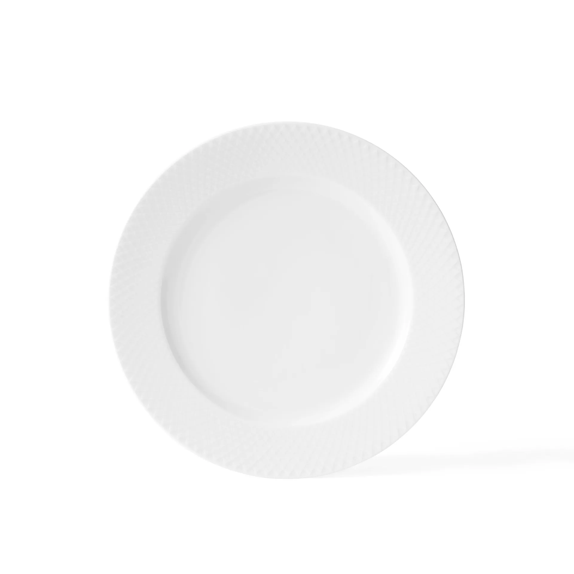 Lyngby Porcelæn - Rhombe Tallerken - 27 Cm - Hvid