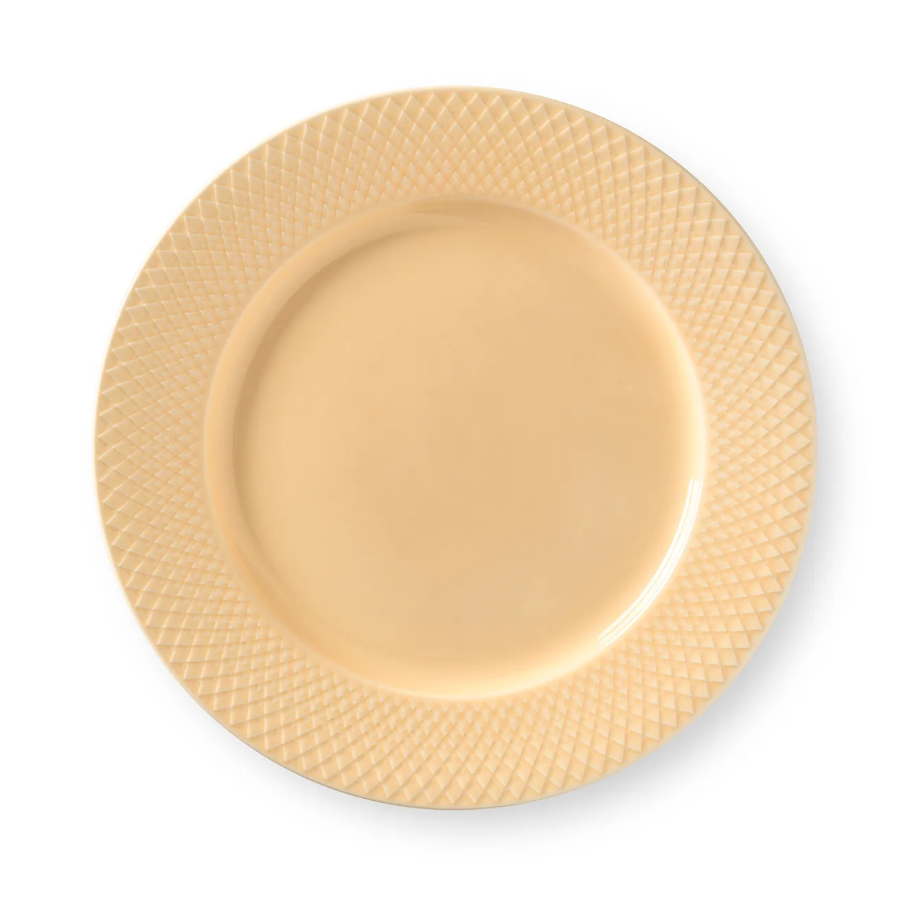 Lyngby Porcelæn - Rhombe Middagstallerken Ø27 cm sand