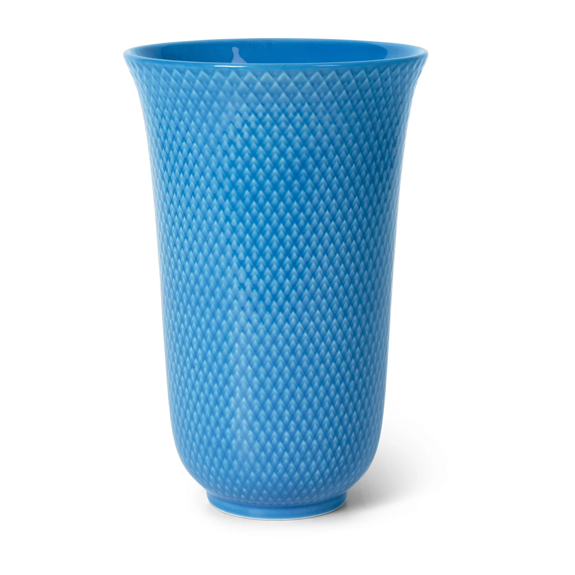 Lyngby Porcelæn Vase Rhombe Bleu