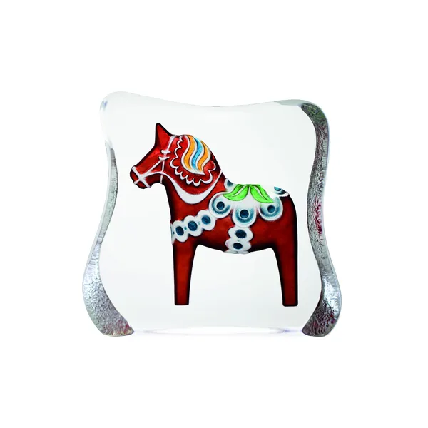 Dalahäst glasskulptur röd, stor