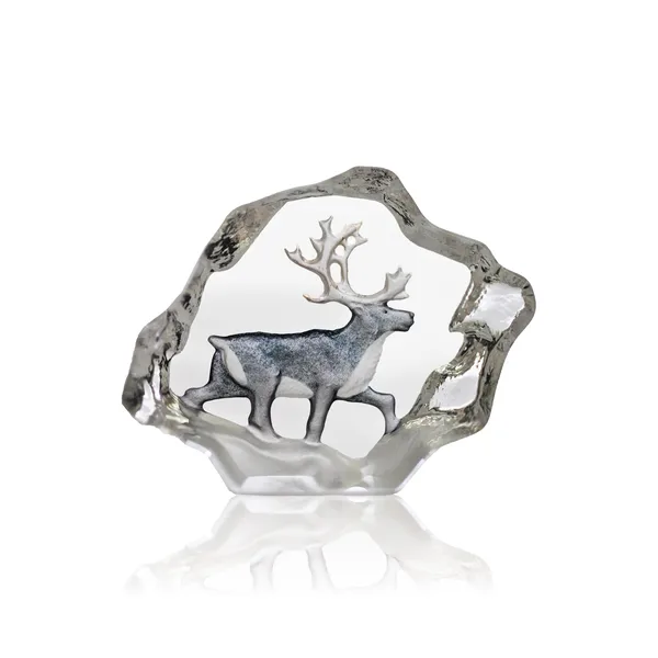 Ren glasskulptur miniatyr, 7x5 cm