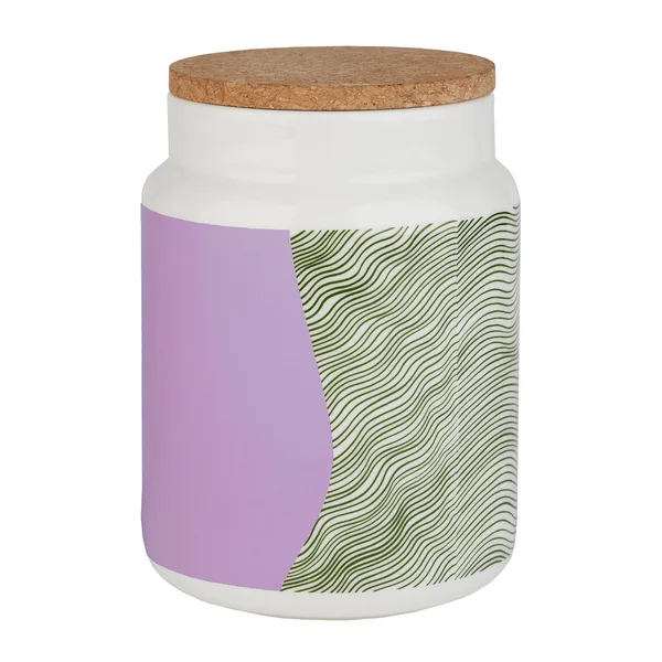 Gabriel Näkki burk 1,2 l, Vit-rosa