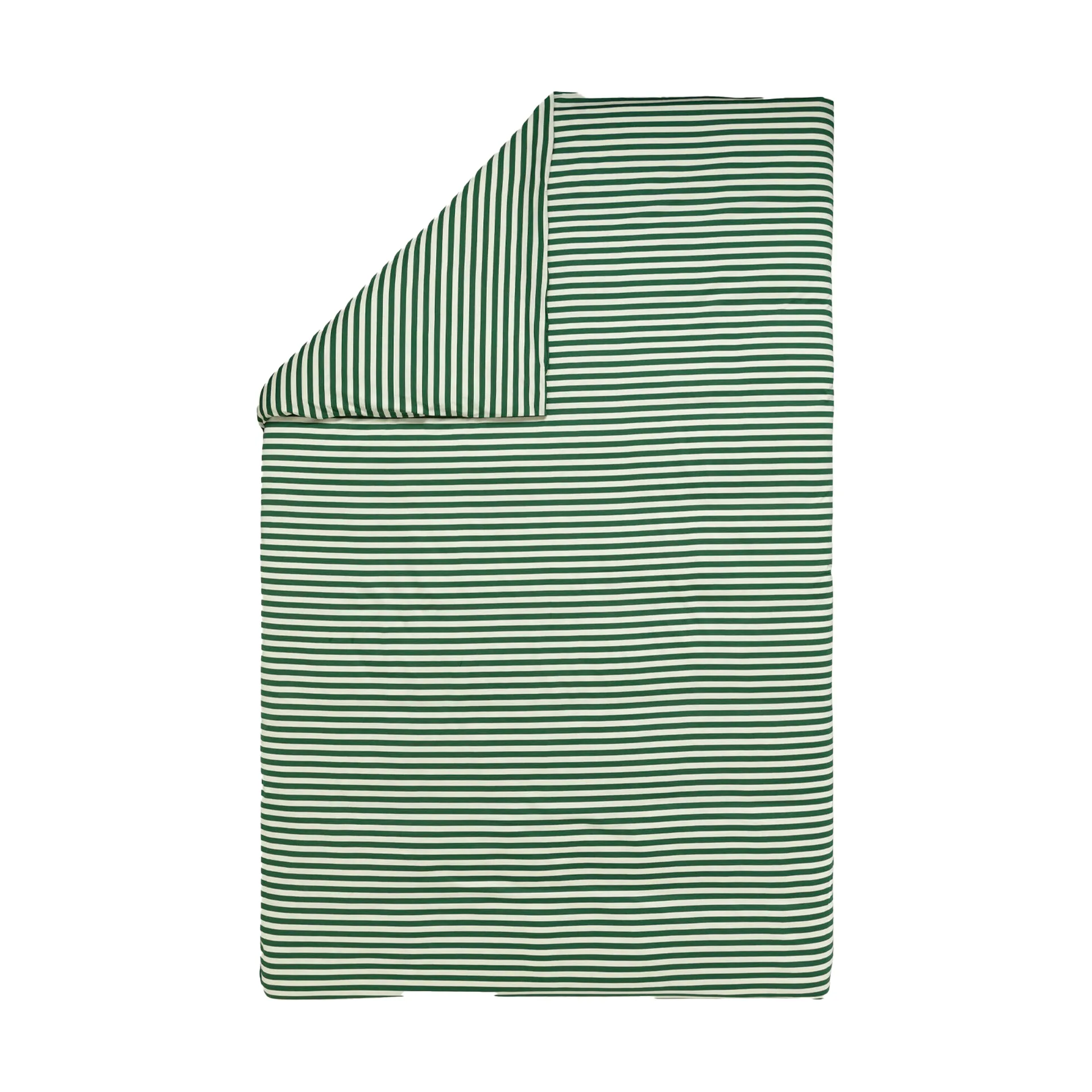 Marimekko Housse de couette Tasaraita cm Off white-dark green
