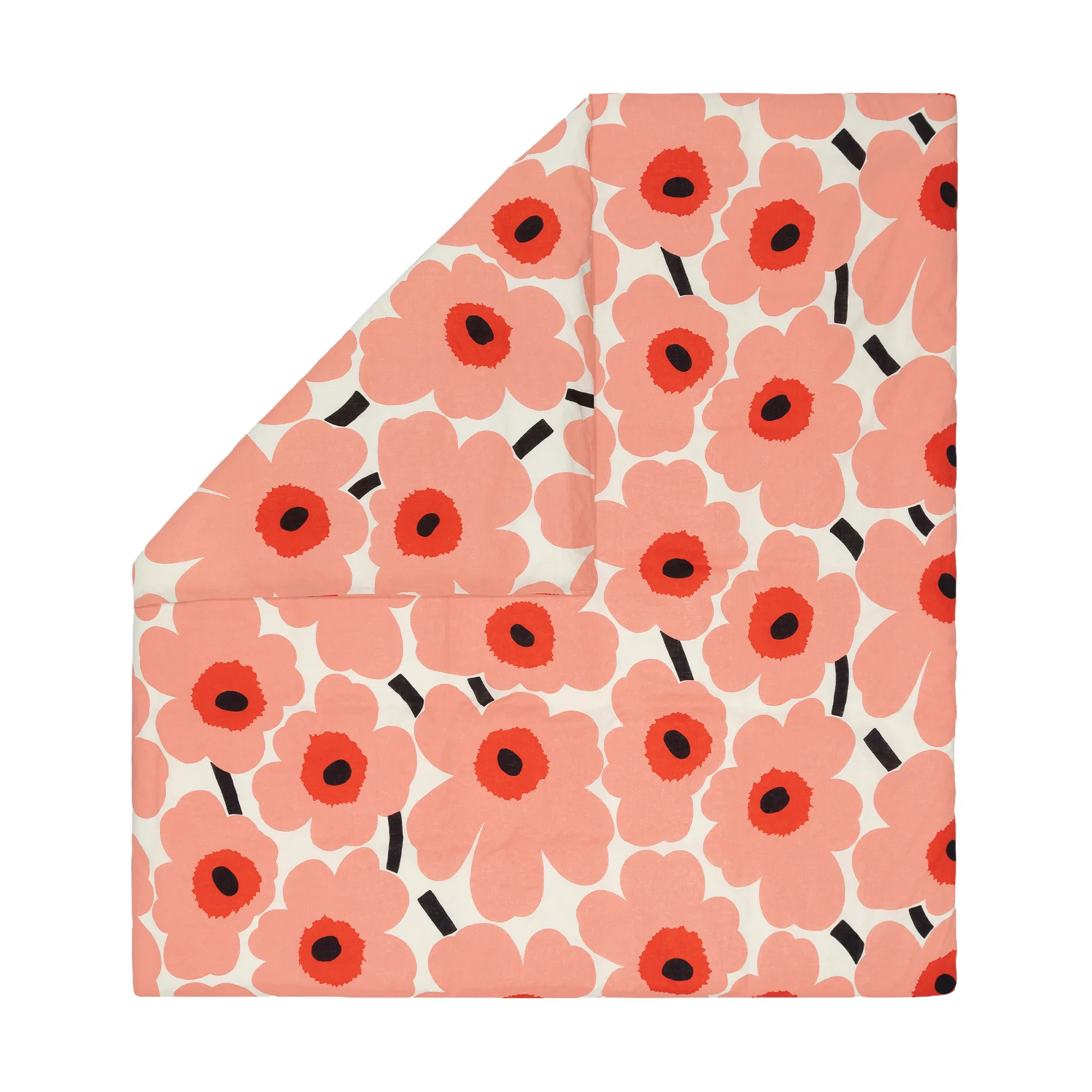Marimekko Housse de couette Unikko cm Off white-coral-orange red-charcoal — vue 3