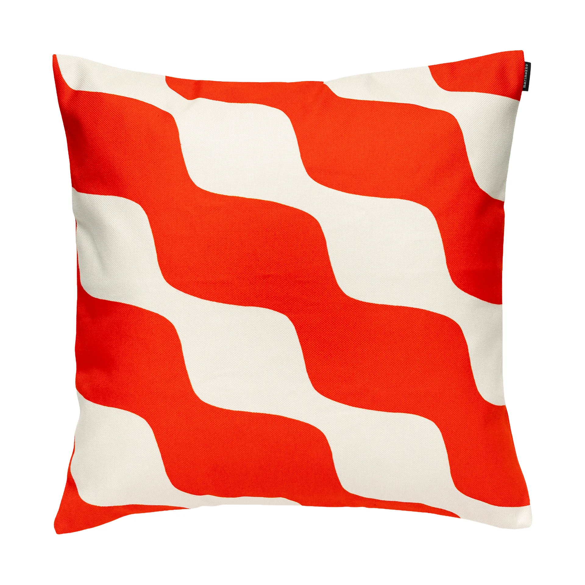 Marimekko Housse de coussin Taifuuni Natural white, orange red, cm