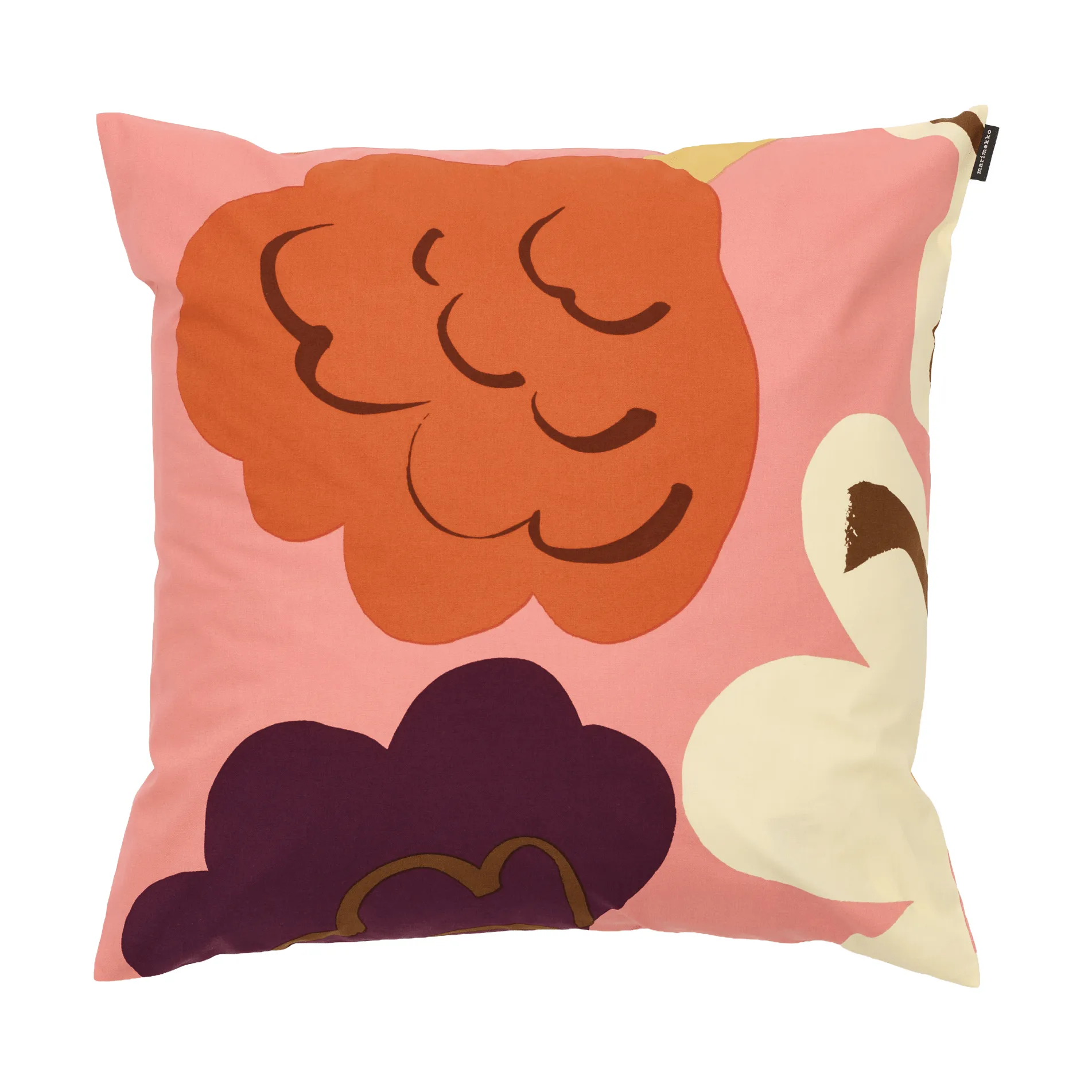 Marimekko Kukasta Kukkaan housse de coussin Pink-off white-plum-terracotta, cm