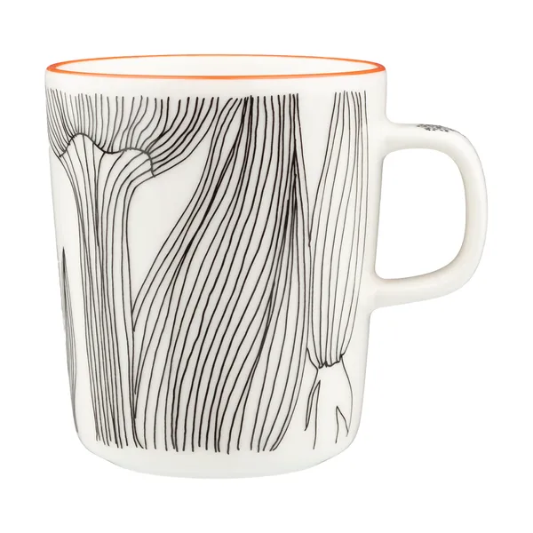 Kukat Puhkeavat mugg 25 cl, White-black