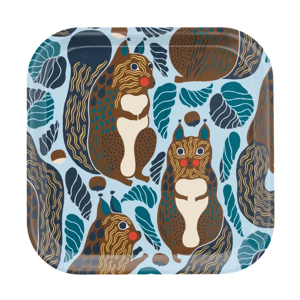 Kurre bricka, Sky blue-multicolour