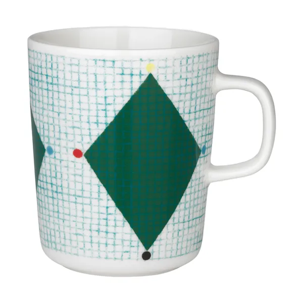 Losagne mugg 2,5 dl, White-green-petrol blue