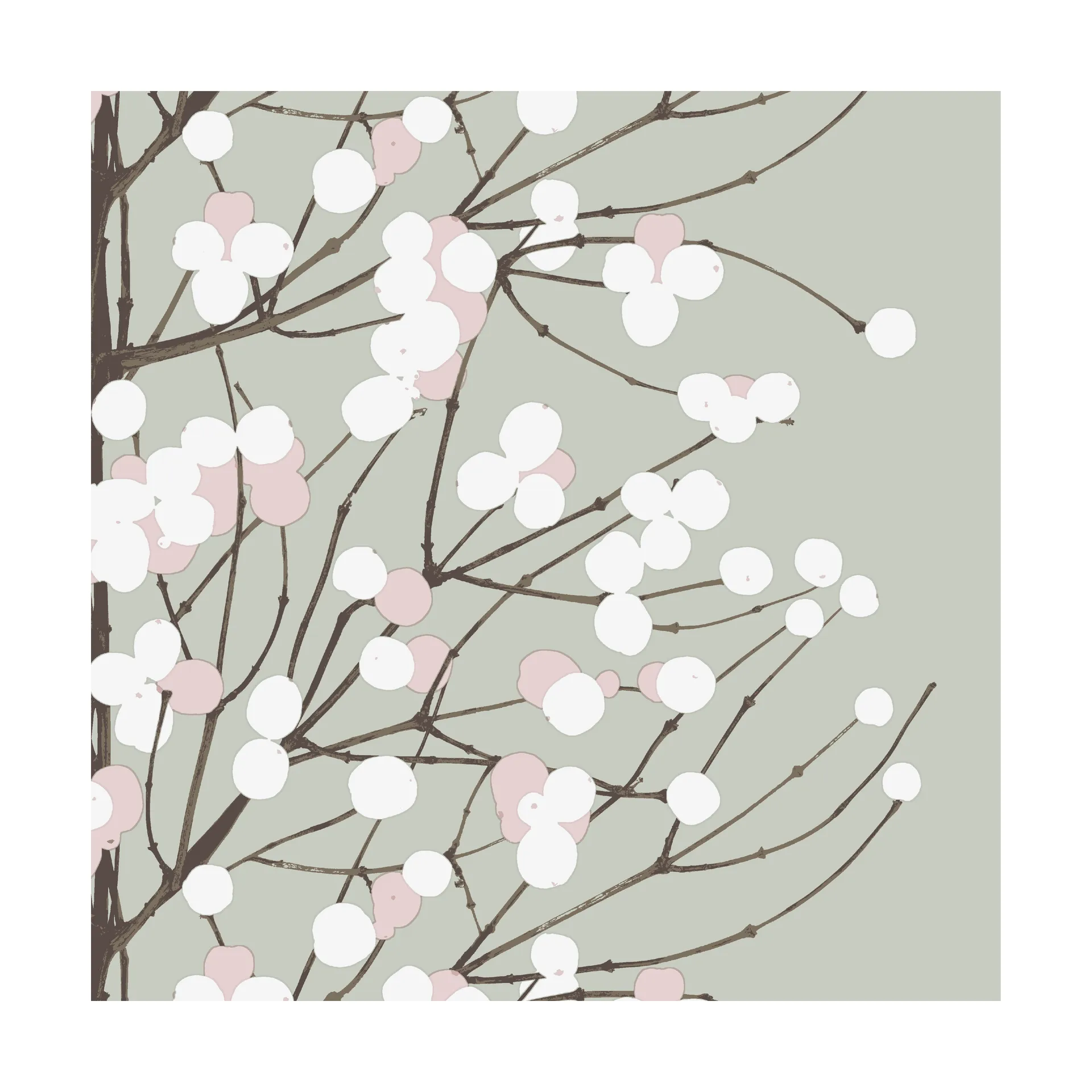 Marimekko Lumimarja servietter 33x33 cm 20-pak Sage